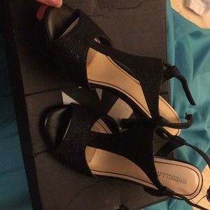 Marbella black sparkly heels
